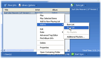 Sync list
